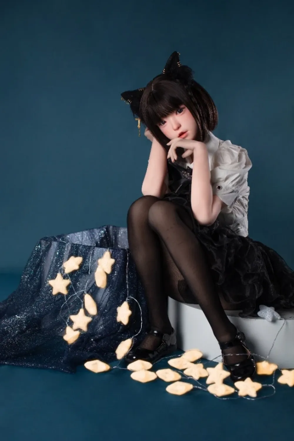 FU Doll シリコンヘッド 妹系 黒猫ラブドール コスプレ 環奈 148cm Dカップ #J008