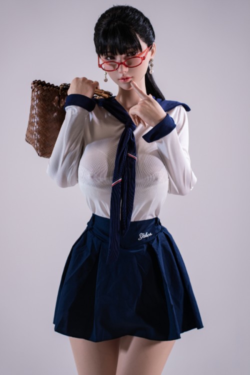 【超柔らかい超軽量ボディ】FU Doll シリコン製 リアル皮膚付き お姉さん系 眼鏡娘ラブドール 巨乳 リアル口腔付き 張銀熙 165cm F カップ