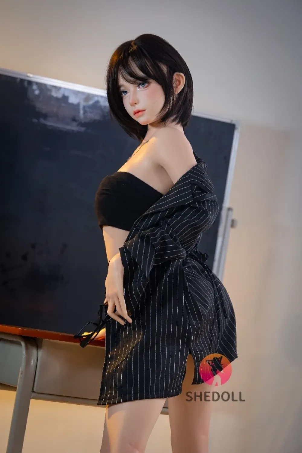 She Doll シリコンヘッド ボディ材質選択可能 教師系ラブドール 誘惑 可動式顎が対応可能 江小梨 152cm A カップ