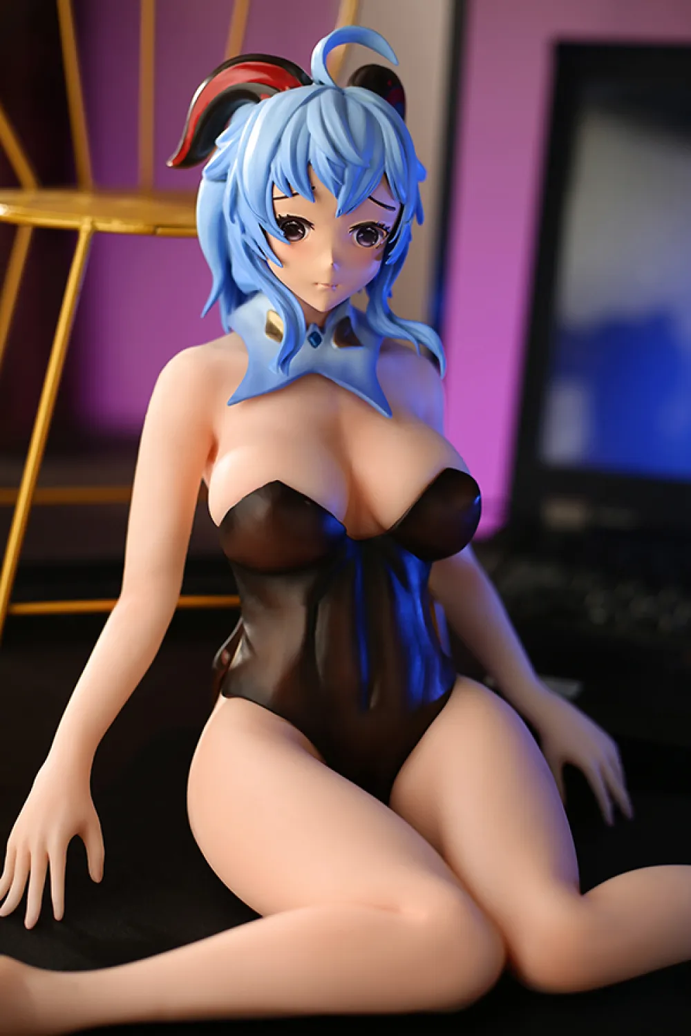 「服付き」Otaku Doll PVCヘッド+シリコンボディ 関節可動 ミニ ラブドール 原神甘雨 65cm 3kg