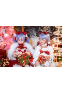 She Doll シリコンヘッド ボディ材質選択可能 クリスマス系ダッチワイフ ツインテール 顎機能追加可 朵朵 148cm Dカップ