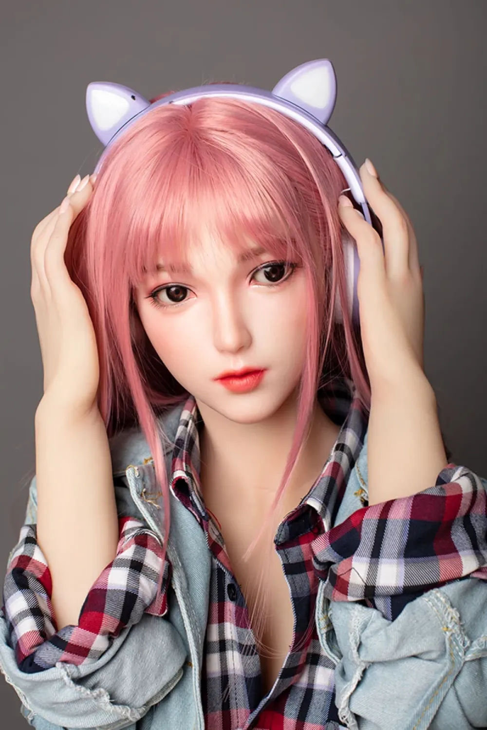 シリコンヘッド + TPE 体 ヘッドフォン アイドルっぽい ラブドール 沐沐 148cm Cカップ