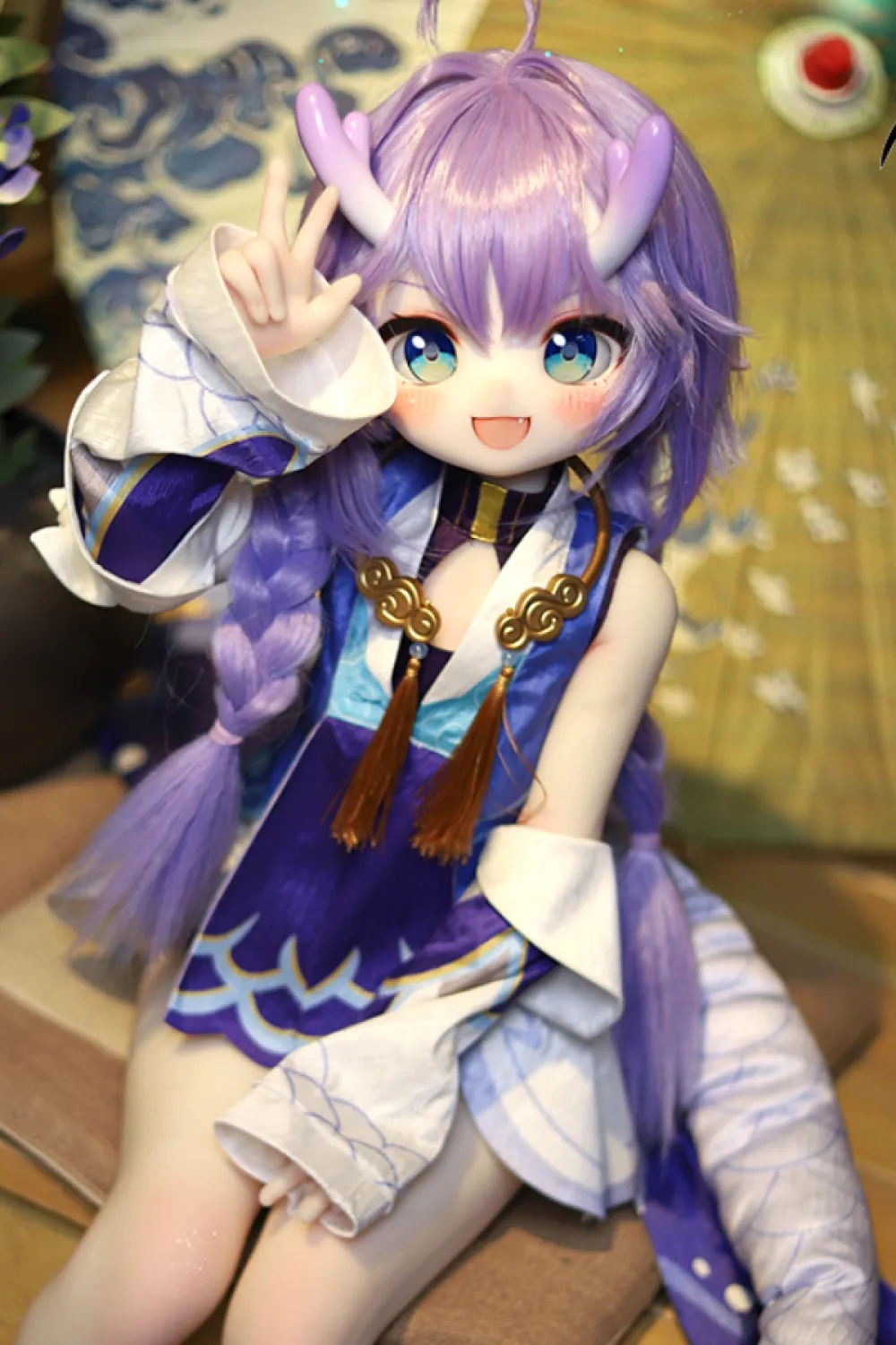 「レビュー付き」「写真衣装付き」 Mozu Doll アニメラブドール 新作 小白竜 85cm