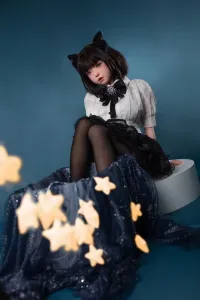 FU Doll シリコンヘッド 妹系 黒猫ラブドール コスプレ 環奈 148cm Dカップ #J008