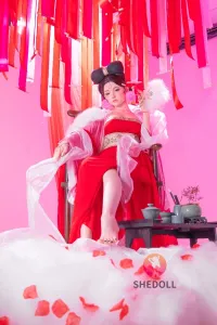 She Doll シリコンヘッド ボディ材質選択可能 コスプレ系 中国風ラブドール セクシー 可動式顎が対応可能 苏夜歓（COS蘇妲己） 168cm D カップ