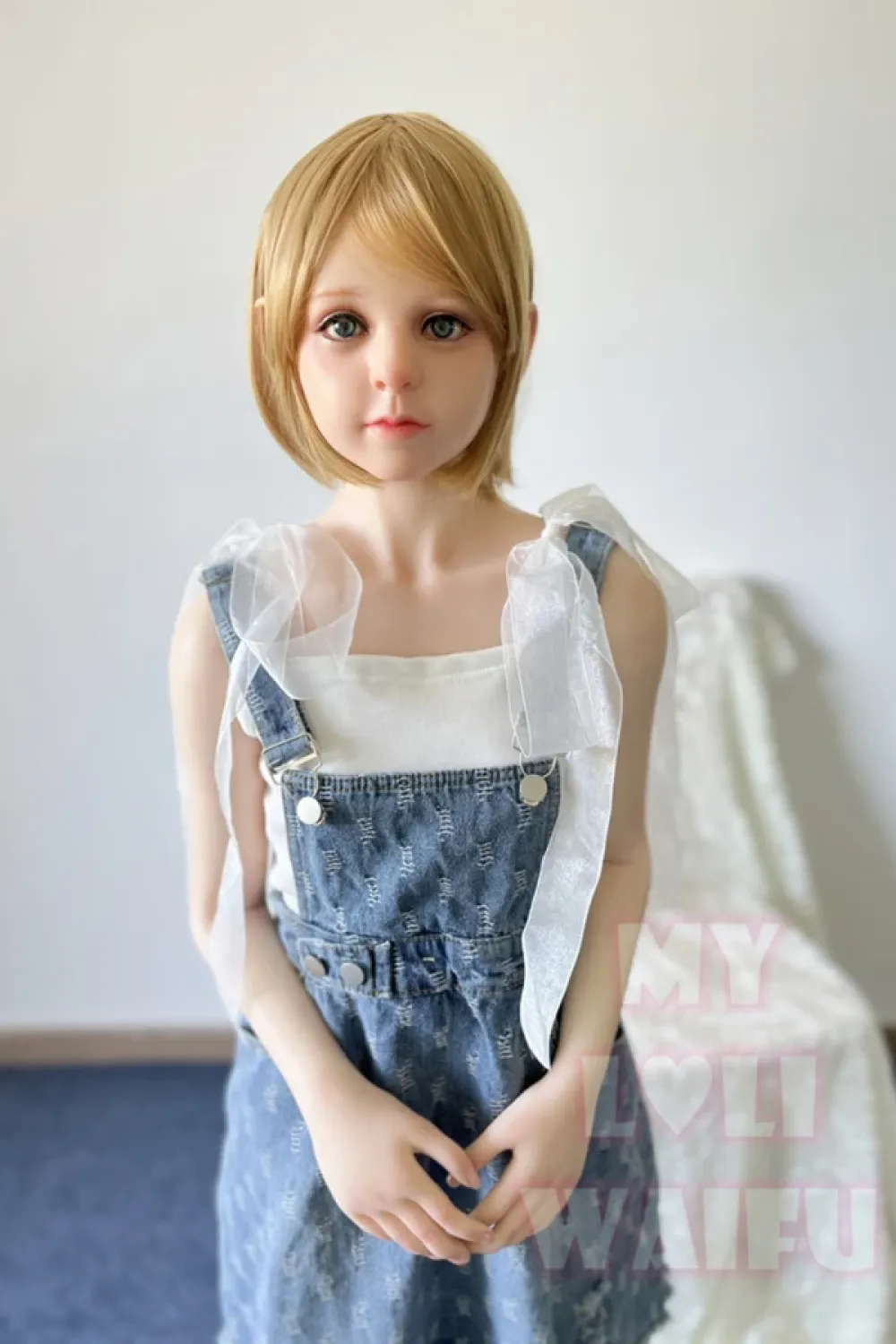 MLW DOLL シリコン製 妹系 金髪ラブドール 無邪気 アリス 138cm AA カップ #54