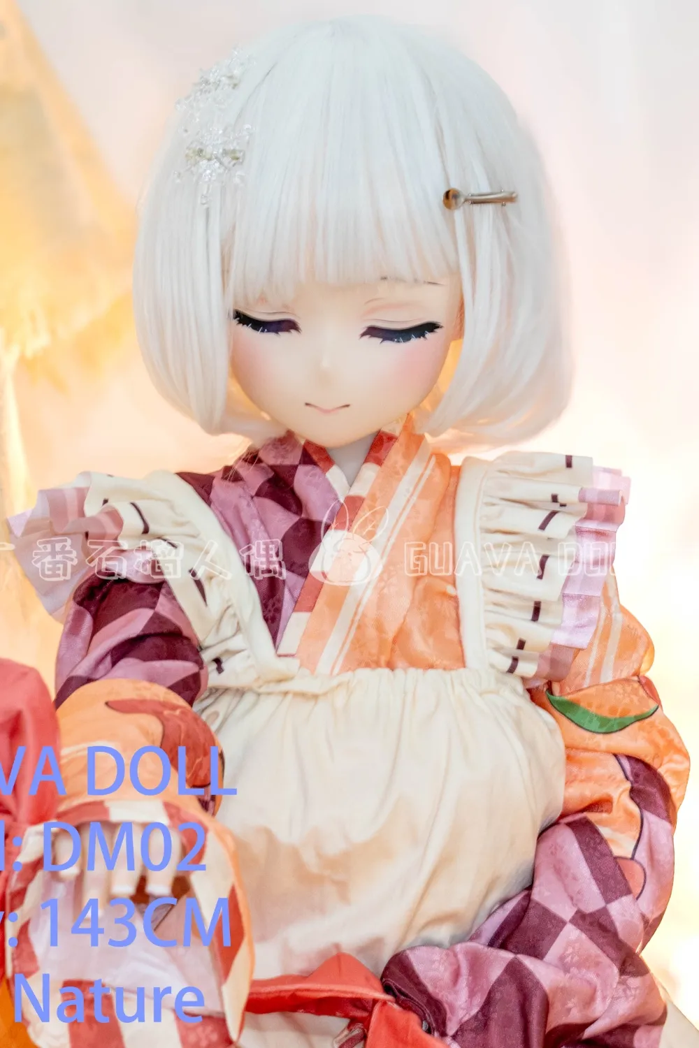 Guava Doll 143cm Bcup PVCヘッド+TPEボディ 143+dm02 貧乳ラブドール