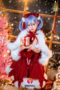 She Doll シリコンヘッド ボディ材質選択可能 クリスマス系ダッチワイフ ツインテール 顎機能追加可 朵朵 148cm Dカップ