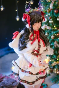 She Doll シリコンヘッド ボディ材質選択可能 クリスマス系 目閉じラブドール 天真爛漫 顎機能追加可 北栀 148cm Dカップ
