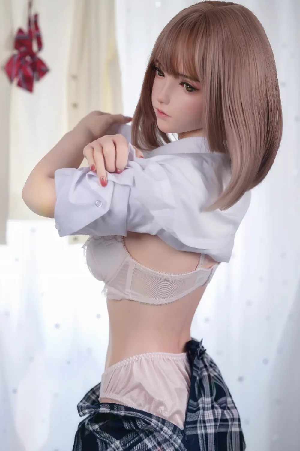 FU Doll シリコンヘッド 萌え系 ショットカットラブドール 元気 璐 150cm Bカップ #J024