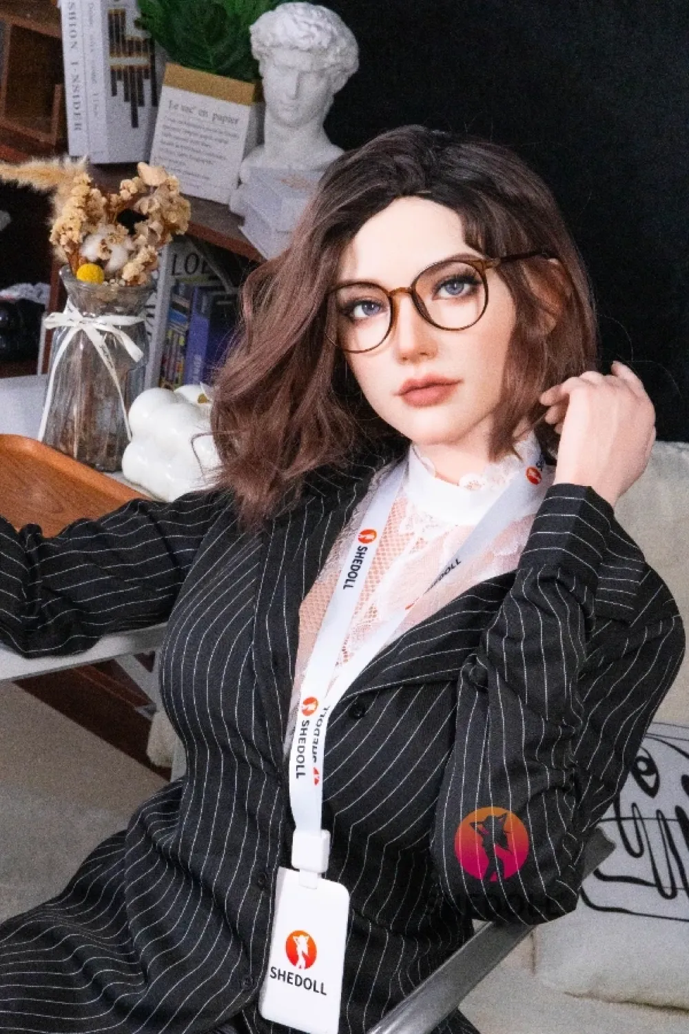She Doll シリコンヘッド ボディ材質選択可能 OL系 秘書ラブドール セクシー 可動式顎が対応可能 タラ 170cm E カップ