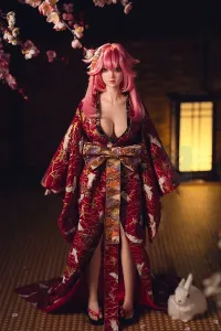 「無料下着セット付属」BC Doll シリコン製 アニメ 顔 ミニラブドール コスプレ 八重神子 76cm G01A