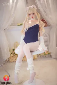 She Doll シリコンヘッド ボディ材質選択可能 金髪系 ツインテールラブドール 天真爛漫 顎機能追加可 熙熙 148cm Dカップ
