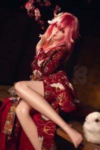 「無料下着セット付属」BC Doll シリコン製 アニメ 顔 ミニラブドール コスプレ 八重神子 76cm G01A
