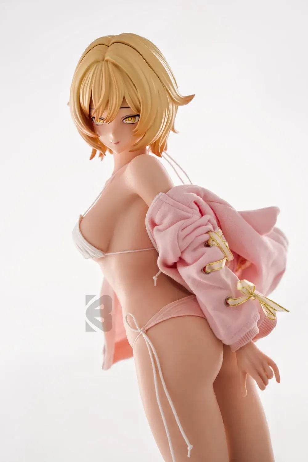 「無料下着セット付属」BC Doll シリコン製 アニメ顔 ミニ 萌えラブドール 金髪 鈴木桃豆 60cm F05