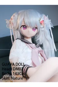 Guava Doll アニメ 顔 ラブドール 手描きメイク ビニール製（PVC）ヘッド 143cm DM02 真衣