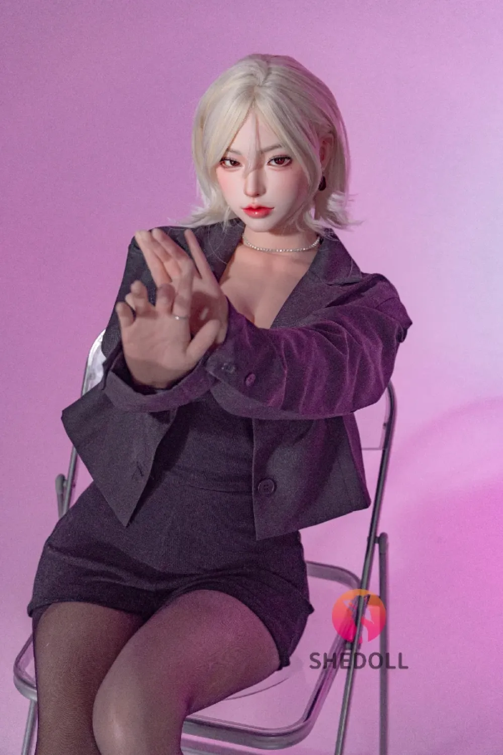 She Doll シリコンヘッド ボディ材質選択可能 お姉さん系ラブドール 金髪美女 可動式顎が対応可能 白露 168cm D カップ