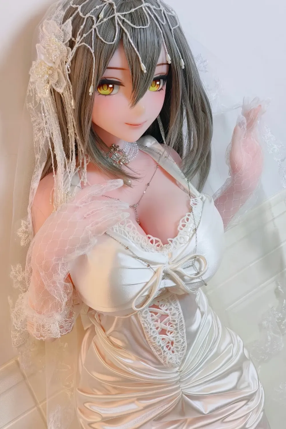 ElsaBabe Doll 148cm Lcup シリコン L Pink AHR019 Mizuta Nina-Pure White Vow アニメ彼女系