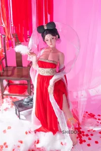 She Doll シリコンヘッド ボディ材質選択可能 コスプレ系 中国風ラブドール セクシー 可動式顎が対応可能 苏夜歓（COS蘇妲己） 168cm D カップ