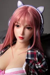 シリコンヘッド + TPE 体 ヘッドフォン アイドルっぽい ラブドール 沐沐 148cm Cカップ