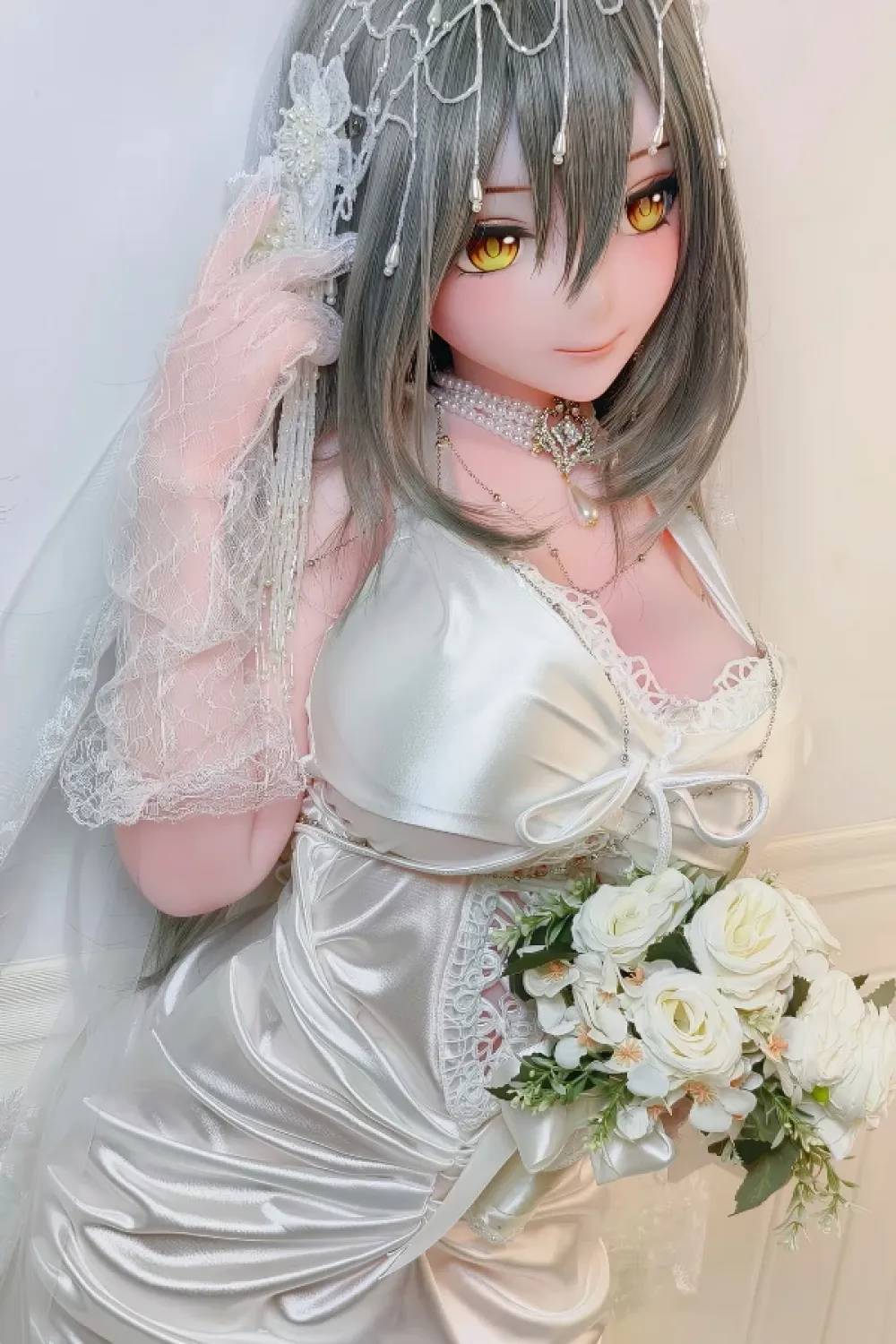 ElsaBabe Doll 148cm Lcup シリコン L Pink AHR019 Mizuta Nina-Pure White Vow アニメ彼女系