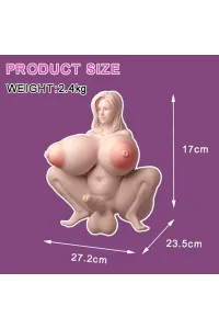 ニューハーフディック シリコン ラブドール 爆乳 Futa 17cm