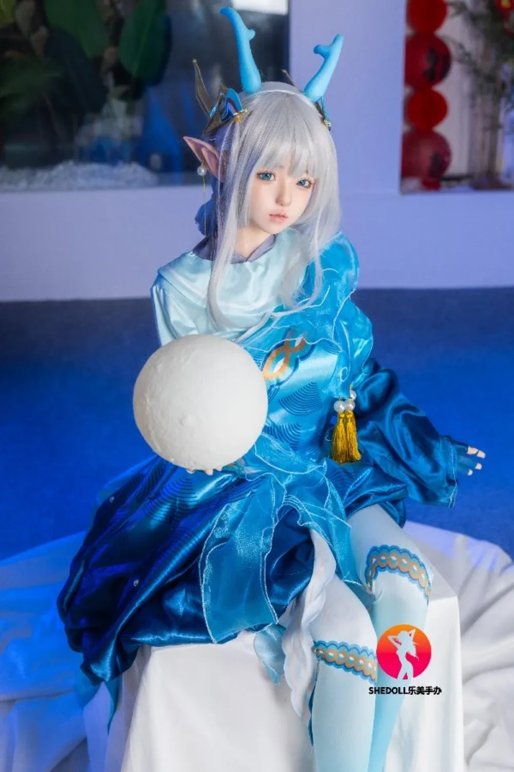 She Doll シリコンヘッド ボディ材質選択可能 アイドルっぽいラブドール 天真爛漫 顎機能追加可 艾琳（COS 瑶） 148cm Dカップ