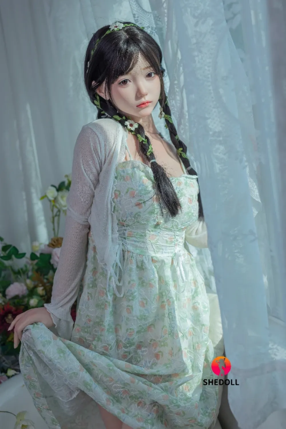 She Doll シリコンヘッド ボディ材質選択可能 アイドルっぽいダッチワイフ 清楚系 顎機能追加可能 青柠 158cm Cカップ