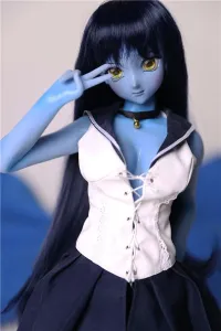 青い肌のダッチワイフ リアル ドール 清楚系ドール ラブドール 通販 ベル 60cm