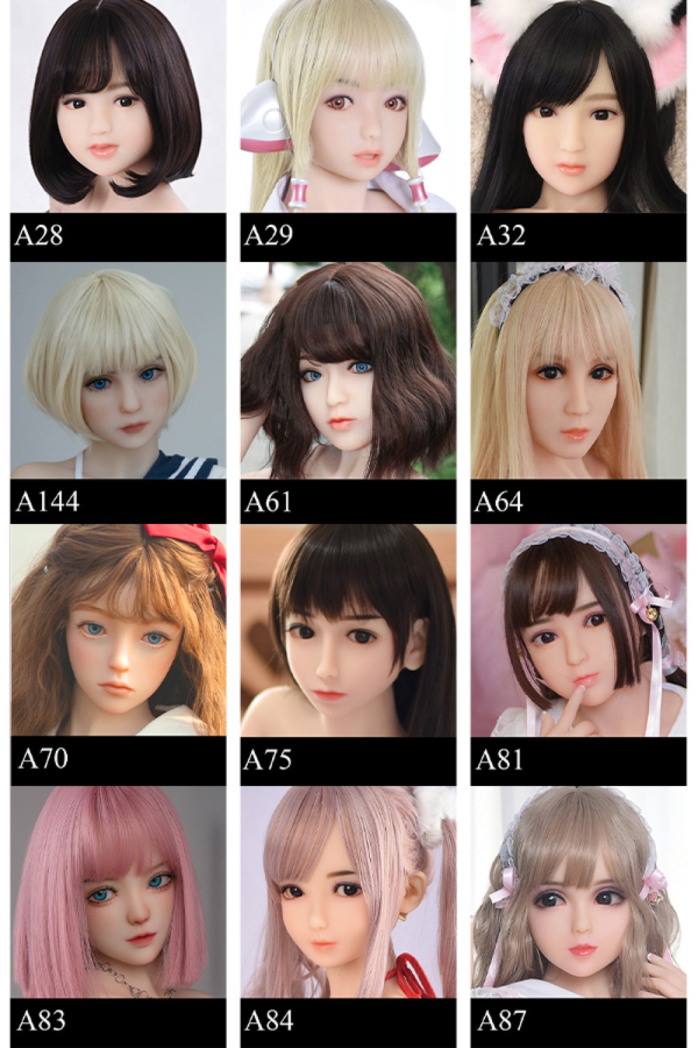 Zelex Dollヘッド単体ーTPE製（135-148cm適用）