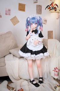 「写真衣装付き」 Mozu Doll A級 舌をぺろっと出す アニメラブドール 121cm 小胸 兔子洞 メイド服