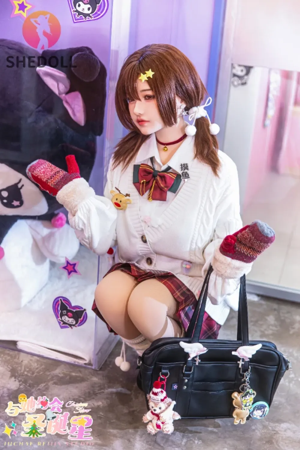 She Doll シリコンヘッド ボディ材質選択可能 クリスマス風ダッチワイフ 美人 顎機能追加可 苏星冉 158cm Cカップ