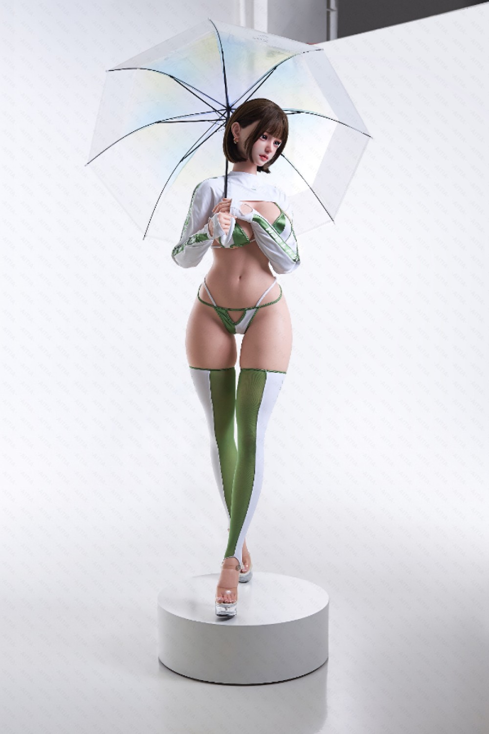 Aitia doll シリコン製 水着ラブドール レースクイーン 0301 風鈴 1番メイクUltra 2.2CF 155cm M