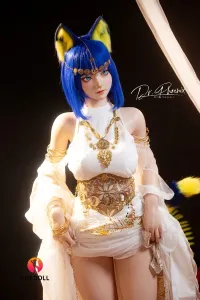 She Doll シリコンヘッド ボディ材質選択可能 コスプレ系 エジプト猫ラブドール セクシー 可動式顎が対応可能 江小棠（COSアンカ） 168cm D カップ