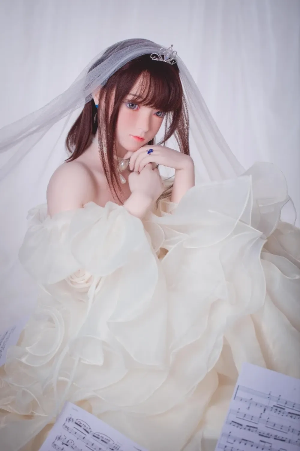 FU Doll シリコンヘッド コスプレ系 ウェディングドレスラブドール 巨乳 覃悠悠 148cm Dカップ #J012