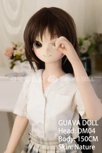 Guava Doll アニメ清楚系ドール 150cm DCup DM04 手描きメイク ビニールヘッド 夢菜