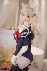 She Doll シリコンヘッド ボディ材質選択可能 金髪系 ツインテールラブドール 天真爛漫 顎機能追加可 熙熙 148cm Dカップ