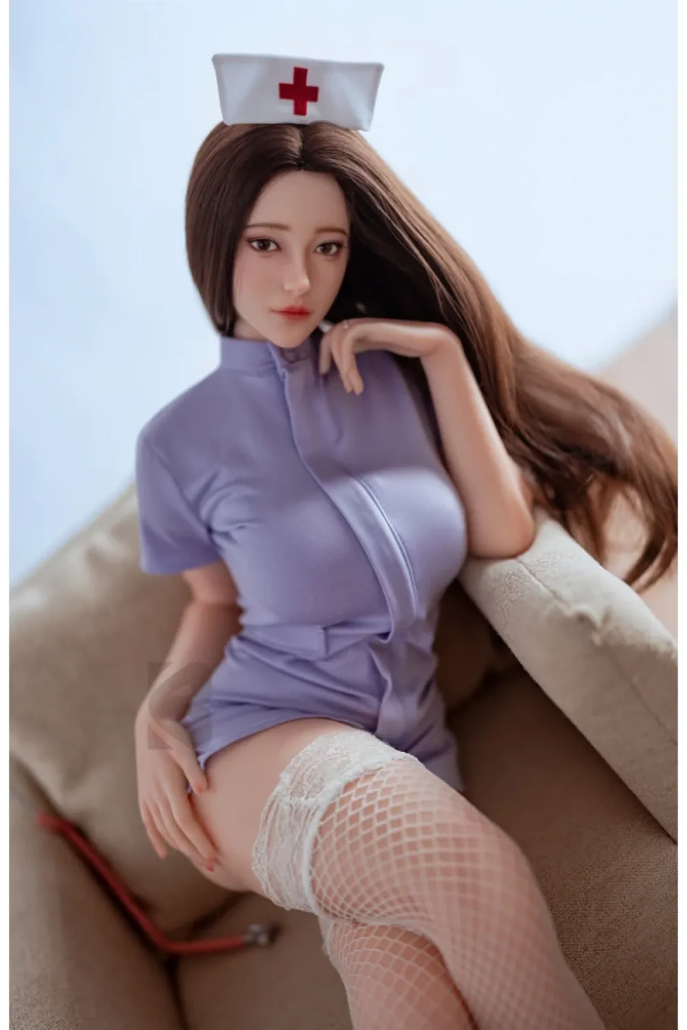 「無料下着セット付属」BC Doll シリコン製 コスプレ系 ミニラブドール 看護婦 小清 76cm G02A