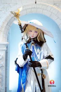 She Doll シリコンヘッド ボディ材質選択可能 コスプレ系 金髪ラブドール 萌え 可動式顎が対応可能 熙熙（COSフィービー） 152cm A カップ