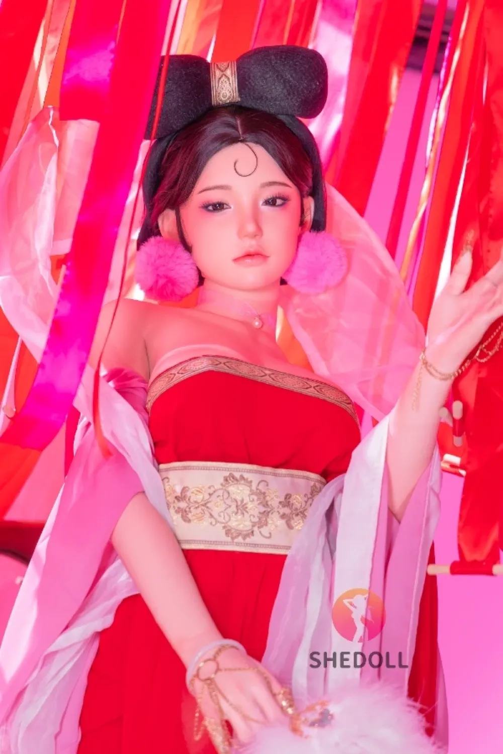 She Doll シリコンヘッド ボディ材質選択可能 コスプレ系 中国風ラブドール セクシー 可動式顎が対応可能 苏夜歓（COS蘇妲己） 168cm D カップ