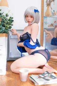 FU Doll シリコンヘッド 妹系 白髪ラブドール セクシー 綿兎 155cm Aカップ #J007