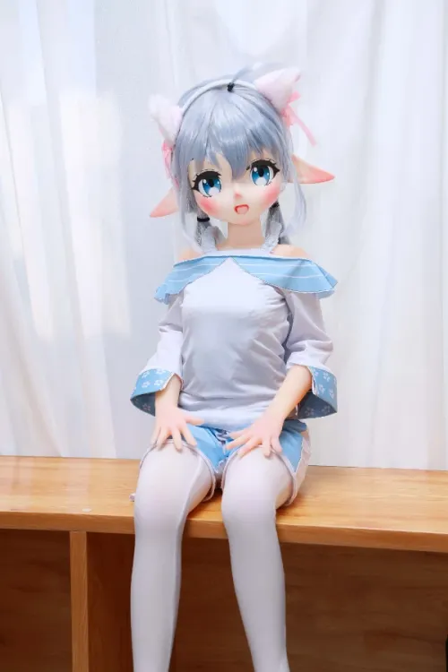 Dimu Doll PVCヘッド＋TPEボディ アニメ顔 ミニラブドール 天真爛漫 小胸 萌 85cm