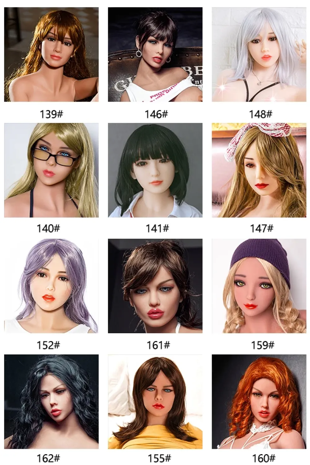 Aibei Doll ヘッド単体（125cm以上通用）