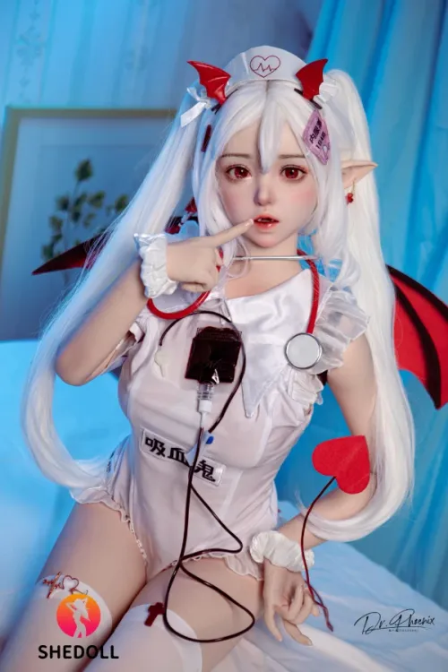 She Doll シリコンヘッド ボディ材質選択可能 アイドルっぽいセックスドール ナース コスプレ 顎機能追加可 朵朵 148cm Dカップ