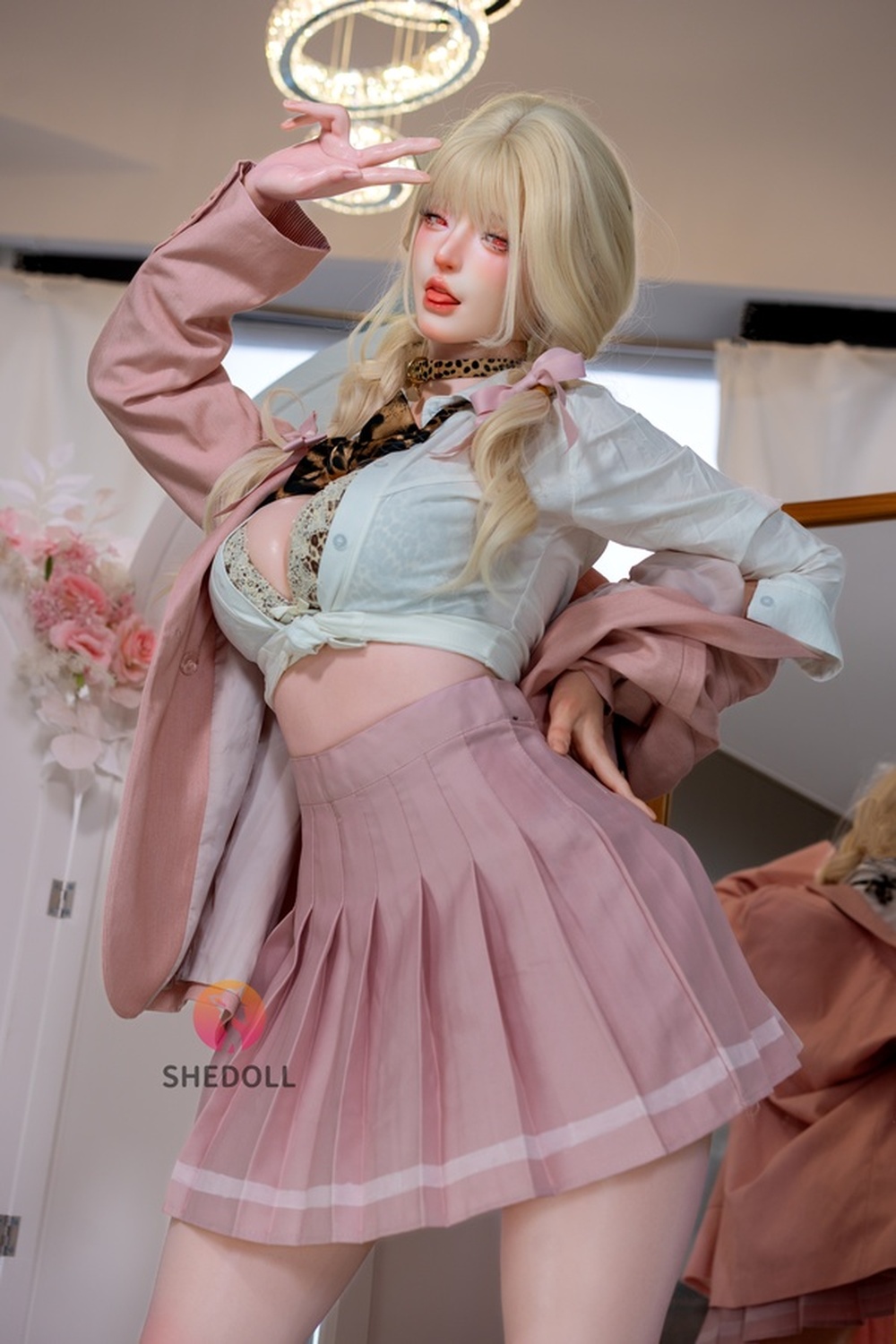 She Doll シリコンヘッド ボディ材質選択可能 美人 可動式顎が対応可能 赤霞1.0 165cm E カップ