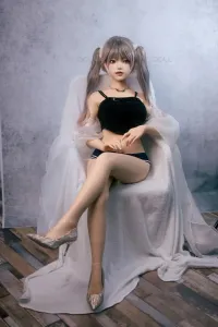 【超柔らかい超軽量ボディ】FU Doll シリコン製 妹系 ツインテールラブドール 水着 楊枝甘露 148cm D カップ #J040