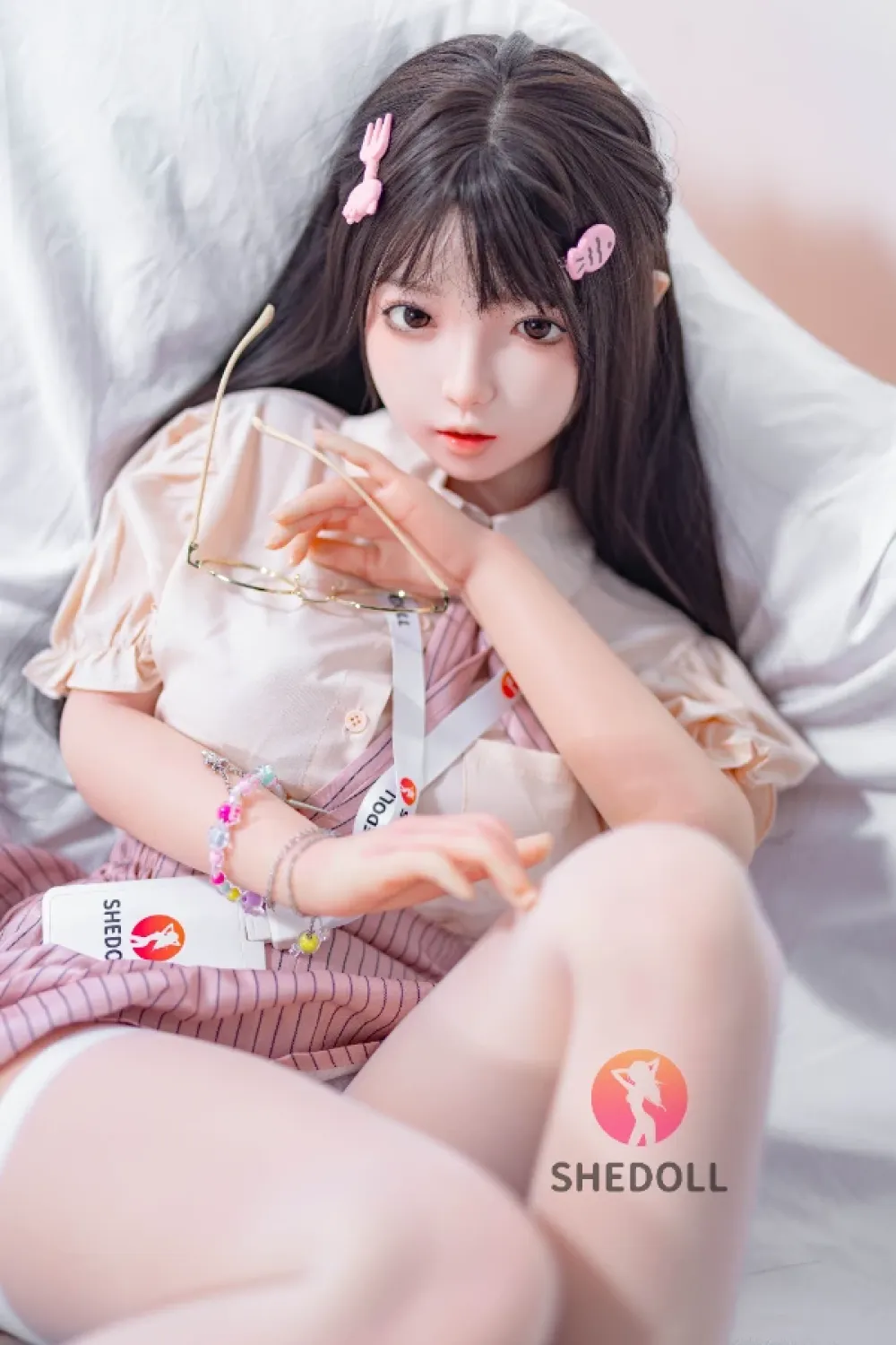 She Doll シリコンヘッド ボディ材質選択可能 眼鏡子ラブドール アイドルっぽい 顎機能追加可 洛小夕 148cm Dカップ