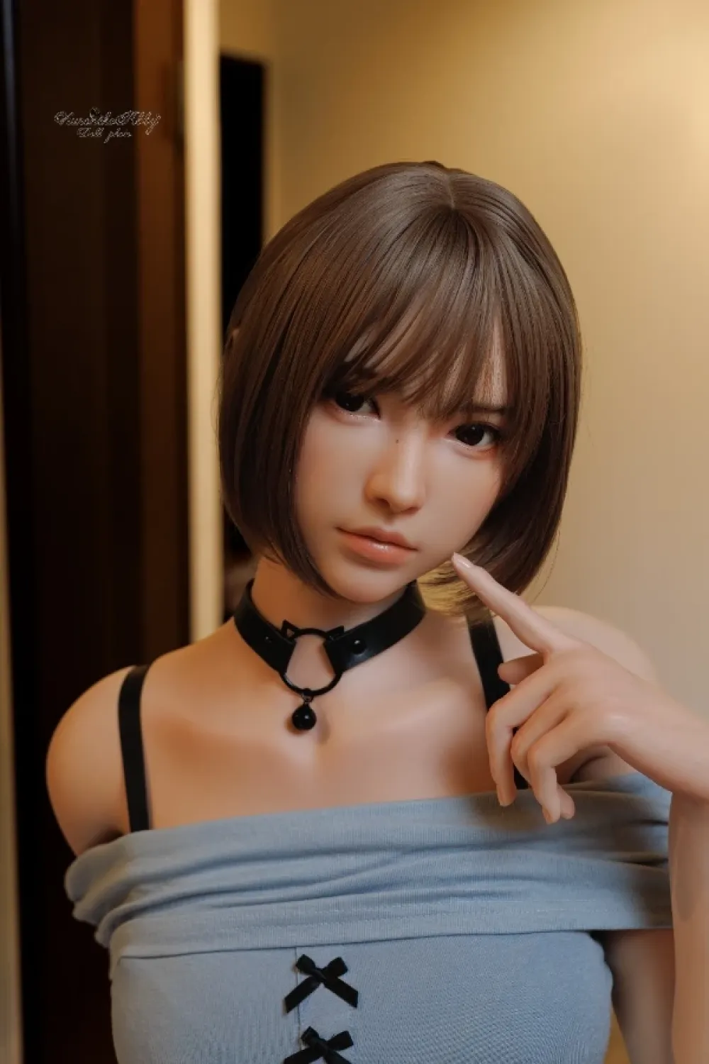【超柔らかい超軽量ボディ】FU Doll シリコン製 短髪系 首輪ラブドール 誘惑 莉紗 161cm E カップ #J037