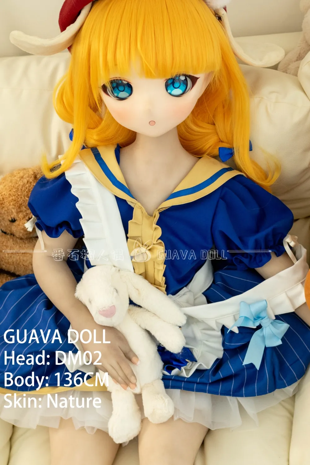 Guava Doll 136cm AAcup PVCヘッド+TPEボディ 136+dm02 等身大リアル系ラブドール