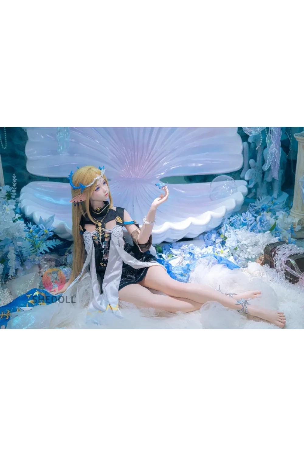 She Doll シリコンヘッド ボディ材質選択可能 コスプレ系 金髪ラブドール 鳴潮 可動式顎が対応可能 艾琳（COSカルテジア） 152cm A カップ